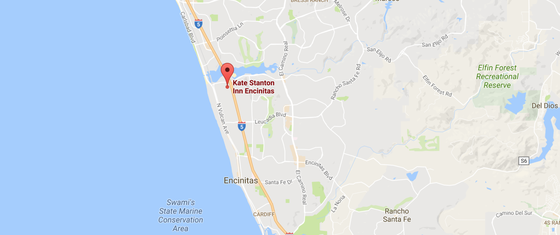 Map - Kate Stanton Bed and Breakfast, San Diego Area